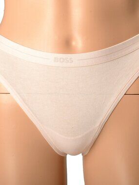 Hugo Boss Women's "Thong" Soft Pink Logo Stripe Thong Panties US S IT 40